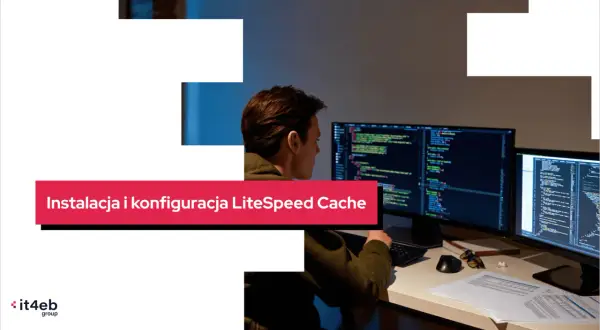 Programista pracuje nad optymalizacją strony, skupiając się na litespeed cache konfiguracja.
