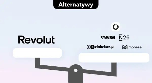 Porównanie Revolut z innymi alternatywami, takimi jak Wise, N26, Cinkciarz.pl i Monese, dla Twojego konta walutowego.