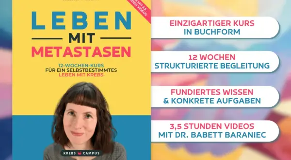 Kurs "Leben mit Metastasen" von Dr. Babett Baraniec erklärt, was sind Metastasen und wie man damit lebt. 12 Wochen, Videos.
