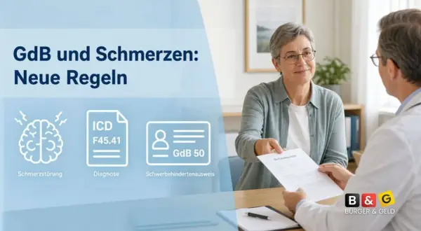 Arztgespräch über Schmerzen und GdB. Neue Regeln für Morbus Bechterew-Patienten mit Schwerbehindertenausweis.