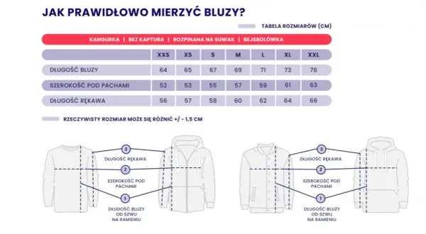 Bluza S - jaki wzrost? Sprawdź wymiary i dobierz idealnie