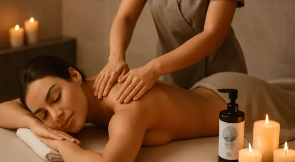 Relájate en nuestro spa urbano Valencia. Masaje de espalda con velas y aceites aromáticos para una experiencia de bienestar total.