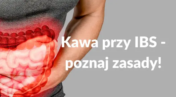 Osoba z bólem brzucha, symbolizującym zespół jelita drażliwego. Czy kawa jest wrogiem przy IBS? Poznaj zasady!