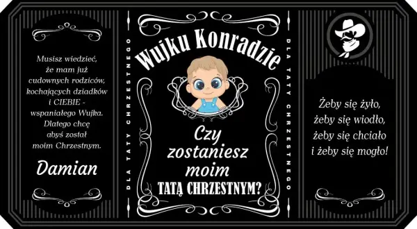 Jak kreatywnie poprosić o bycie chrzestnym z alkoholem?
