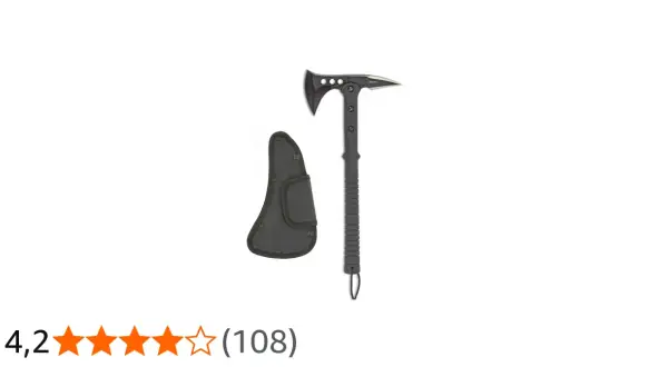 Hacha táctica Albainox con funda. Ideal para supervivencia y actividades al aire libre.