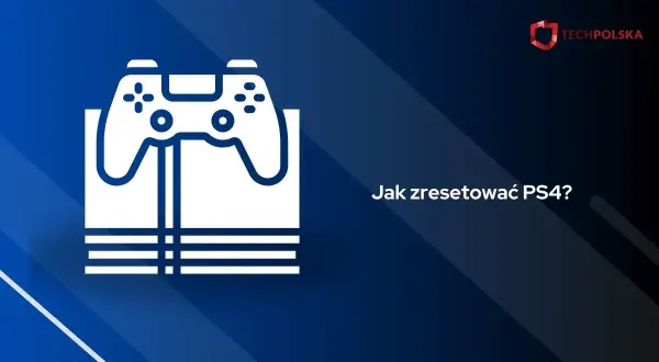 Ikona konsoli PS4 z padem na tle gradientu niebieskiego.
