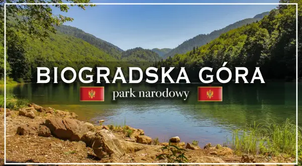 Spokojne jezioro otoczone zielonymi wzgórzami w parku narodowym Biogradska Gora.