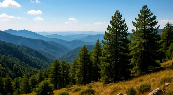 Jesienne trasy na Cyprze w górach Troodos zachwycają zielenią lasów i błękitem nieba. Idealne na wędrówki.