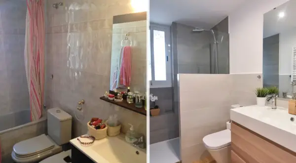 Reforma baño pequeño: antes y después | Ideas, costes y diseño experto