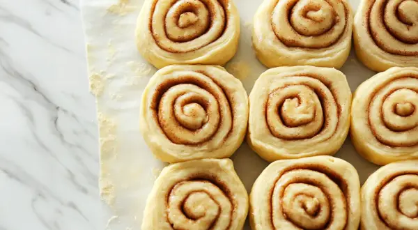 Frisch gebackene Zimtschnecken, bereit für mehr Nährstoffe. Diese proteinreichen Leckereien sind ein Genuss.