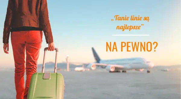 Osoba z walizką na lotnisku, obok samolotu. Czy tanie linie lotnicze w Polsce są najlepsze?