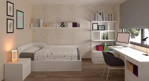 Dormitorio juvenil con estudio: Claves para diseño y funcionalidad