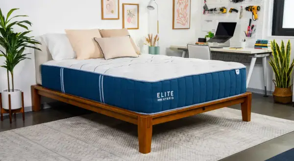 Elite Hybrid mattress, perfect for athletes needing recovery. This bed offers superior support and comfort for active lifestyles.