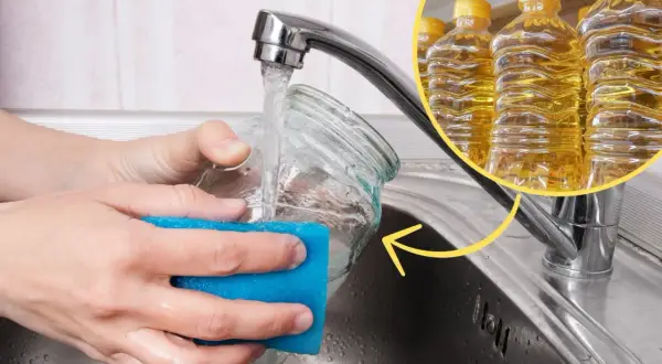 Jak usunąć klej po naklejce z plastiku? Użyj oleju roślinnego i gąbki, aby łatwo pozbyć się lepkich resztek.
