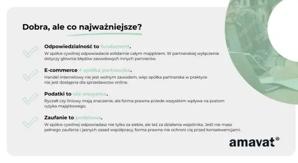 Kluczowe aspekty prowadzenia biznesu: odpowiedzialność, e-commerce, podatki i zaufanie. Dobra współpraca to podstawa sukcesu.