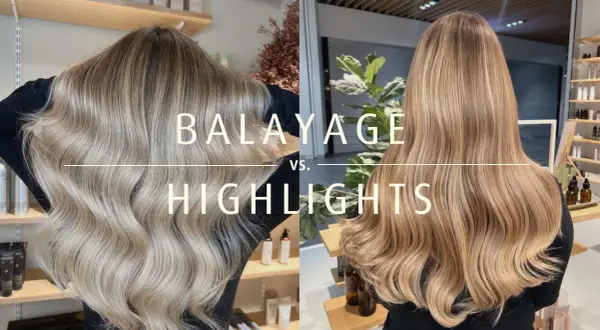 Dwie kobiety prezentują różne techniki farbowania włosów: balayage i pasemka. Dowiedz się, jak zrobić pasemka bez czepka.