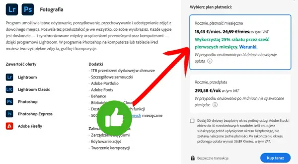 Photoshop: ile kosztuje i który plan wybrać, żeby nie przepłacić?