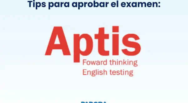 Tips para aprobar el examen Aptis. Logo de Papora.