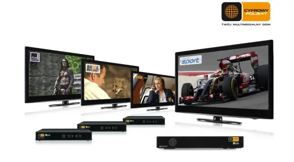 Wiele ekranów z kanałami Polsat, od filmów po sport, i dekodery ipla. To Twój multiroom Polsat.