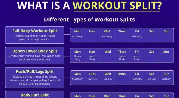 Plan treningowy Push/Pull/Legs dzieli ćwiczenia na pchanie, przyciąganie i nogi.