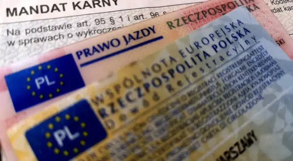 Mandat karny i prawo jazdy leżą obok siebie. Czy trzeba mieć przy sobie prawo jazdy, gdy dostajesz mandat?