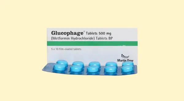 Opakowanie Glucophage 500 mg. Ciekawe, glucophage 500 ile schudłyście? Niebieskie tabletki w blistrze.