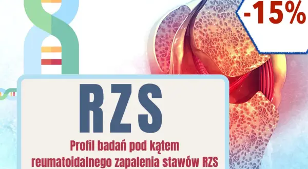 Profil badań pod kątem reumatoidalnego zapalenia stawów RZS. Promocja -15%.