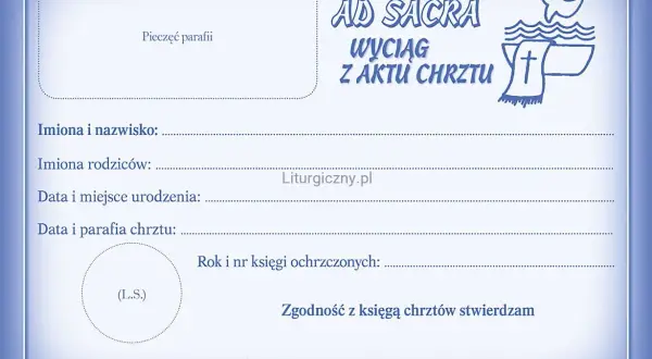 Ile kosztuje akt chrztu do ślubu? Ważność i procedura
