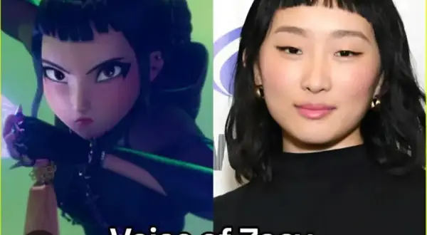Kpop demon hunters obsada: animowana Zoey i aktorka, która jej użycza głosu.
