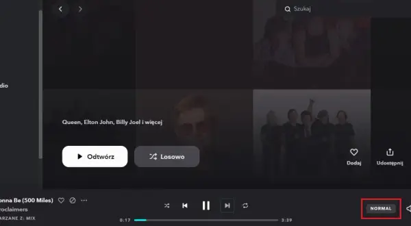Ekran aplikacji muzycznej TIDAL z menu po lewej i okładkami albumów/artystów po prawej.