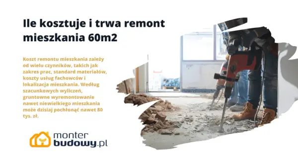 Ile kosztuje kapitalny remont mieszkania 60m2? Sprawdź, od czego zależy cena i jak przygotować się na wydatki.
