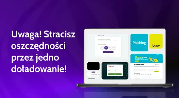 Ostrzeżenie przed phishingiem i scamem przy próbie doładowania telefonu Play. Zobacz, jak bezpiecznie doładować komuś telefon Play.