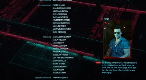 Viktor z Cyberpunk 2077 zaprasza na pogawędkę po wykonaniu cyberpunk 2077 misje główne.