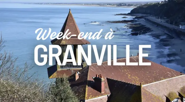 Vue panoramique de Granville avec la mer et la côte. Un week-end à Granville promet des découvertes.