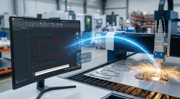 Projektowanie detali w formacie dxf. Precyzyjne cięcie laserowe na podstawie projektu.