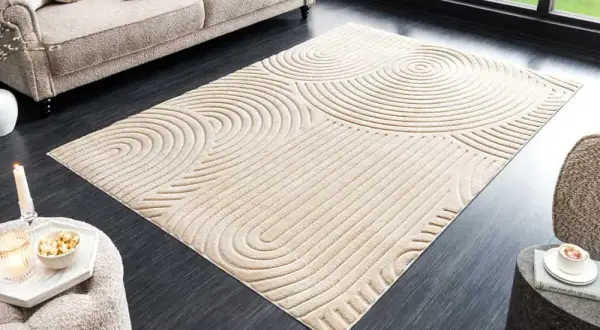 Beige Teppiche für das Wohnzimmer: Stil und Pflege leicht gemacht