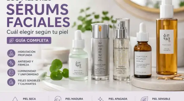 Los mejores sérums faciales para cada tipo de piel. Descubre qué es un serum y elige el ideal para ti: hidratación, antiedad, luminosidad o calma.