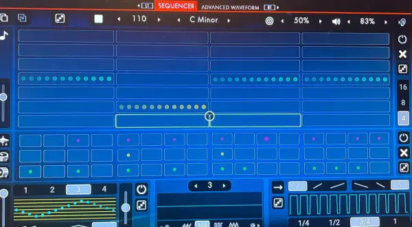 Sekwencer muzyczny z kropkami, które tworzą rytm. To właśnie **beatbox co to** za magia dźwięku?