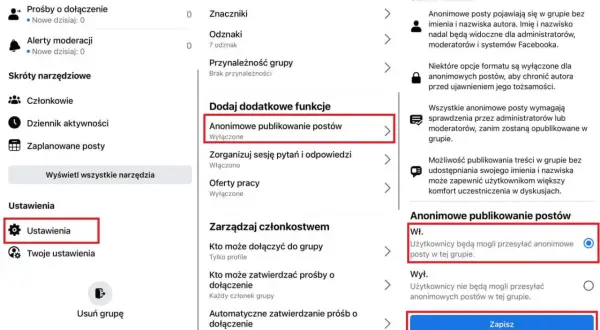 Jak dodać anonimowy post na grupie FB: włącz opcję "Anonimowe publikowanie postów" w ustawieniach grupy, aby użytkownicy mogli publikować bez ujawniania swojej tożsamości.