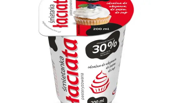 Śmietanka Łacjata 30% - idealna do ubijania, sosów i zup. Najlepsza śmietana do ubijania, która sprawdzi się w każdej kuchni.