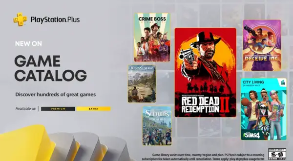Nowe gry w PS Plus maj: Red Dead Redemption 2, The Sims 4 i inne hity w Game Catalog.