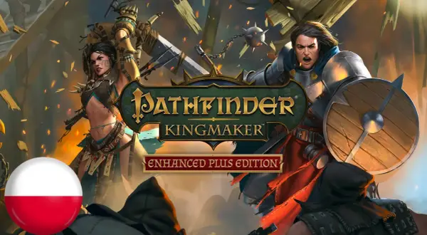 Grafika Pathfinder Kingmaker Enhanced Plus Edition z polską flagą. Gotowi na przygodę z pathfinder kingmaker spolszczenie!