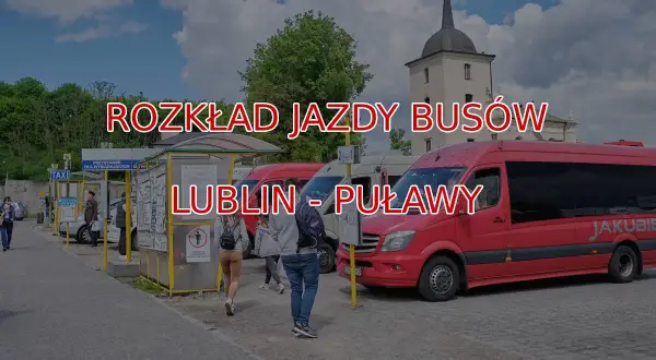 Busy lublin - puławy przez kurów czekają na pasażerów na przystanku.