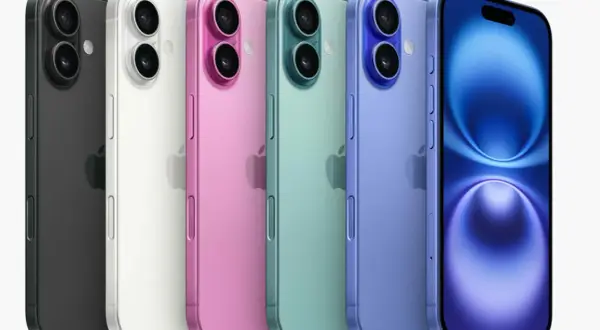 Rząd kolorowych iPhone'ów, od czarnego po niebieski. Zastanawiasz się, czy potrzebny jest antywirus na iPhone'a?