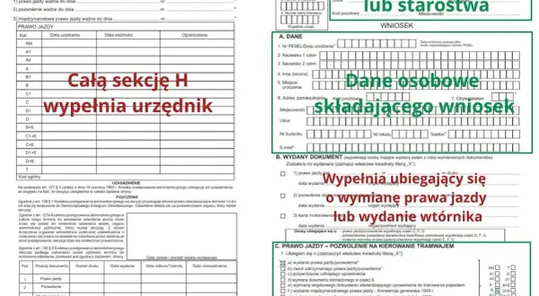 Wniosek o wydanie prawa jazdy lub pozwolenia, co po zdanym egzaminie na prawo jazdy jest kluczowe.