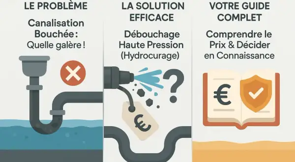 Le curage plomberie par hydrocurage : la solution efficace pour vos canalisations bouchées. Guide complet pour comprendre les prix.