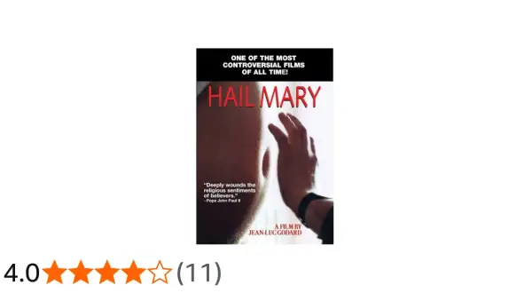 Affisch för den kontroversiella filmen Hail Mary av Jean-Luc Godard.