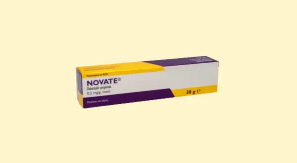 Opakowanie maści NOVATE z propionianem klobetazolu, 0.5 mg/g, 30 g.