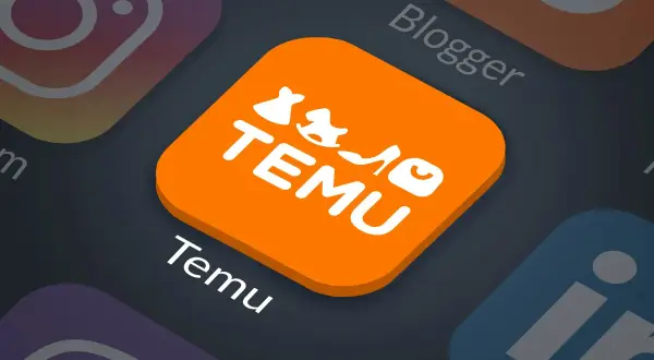 Logo aplikacji Temu na tle innych ikon mediów społecznościowych. Czy temu jest bezpieczne?