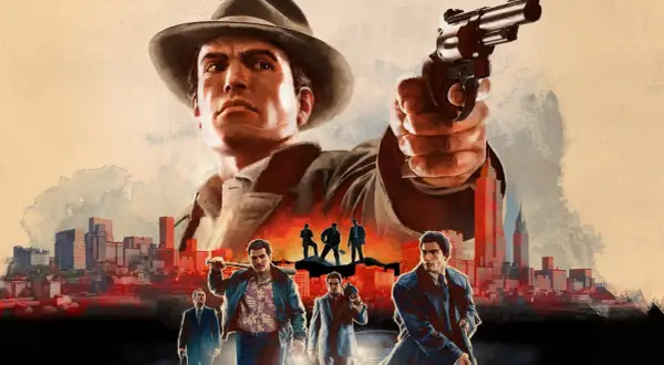 Gangsterzy w mieście, gotowi do akcji w stylu Mafia 2 Remake.
